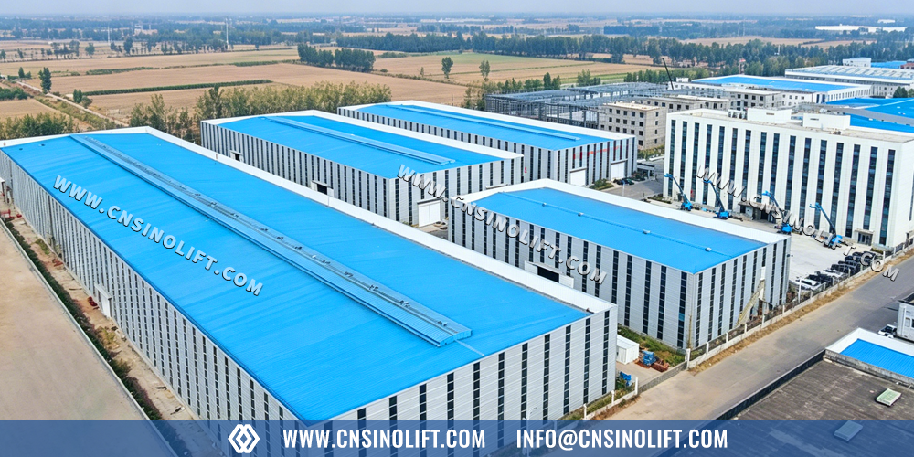 SINO LIFT manufacturing facility with electric scissor lift production lines
